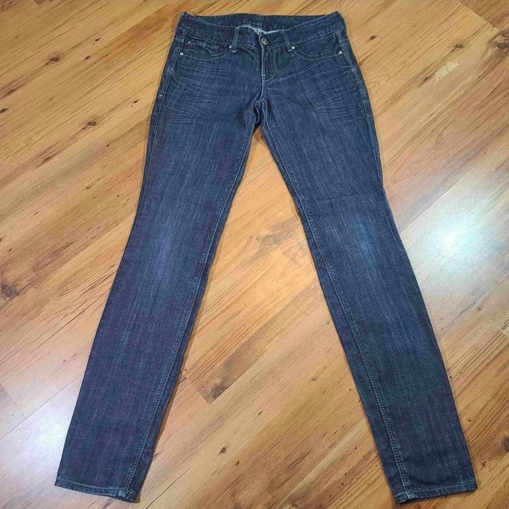 Express Skinny Jeans Distressed Dark Wash Denim Jeans